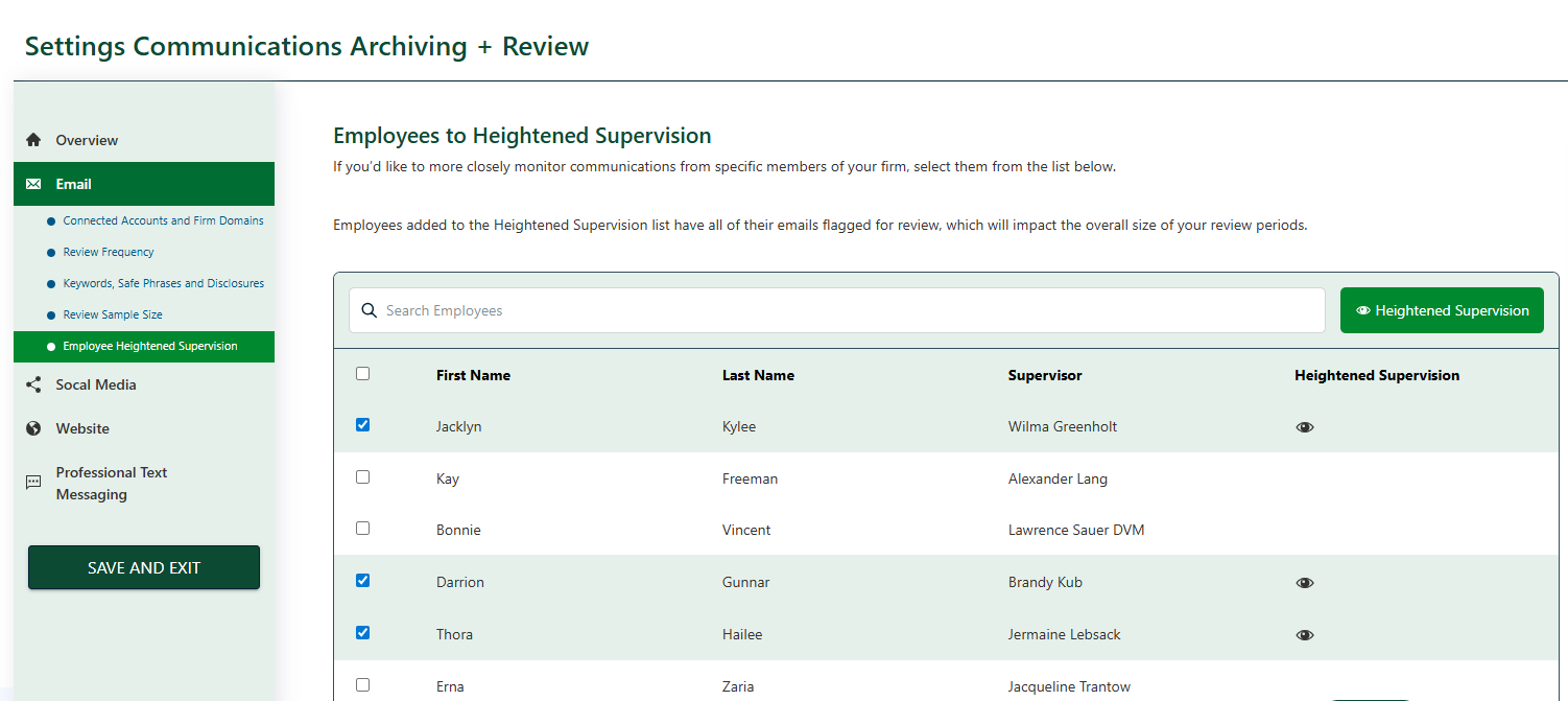 Comply Communications Archiving - Hightened Supervision Stand Alone