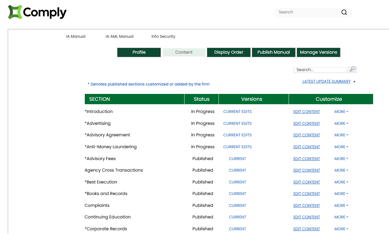 Comply Intelligent Policy Builder