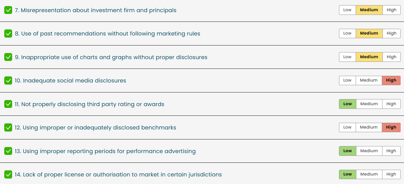 Comply Risk Asessment - Zoomed In