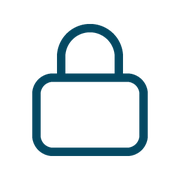 Private markets icon, closed lock