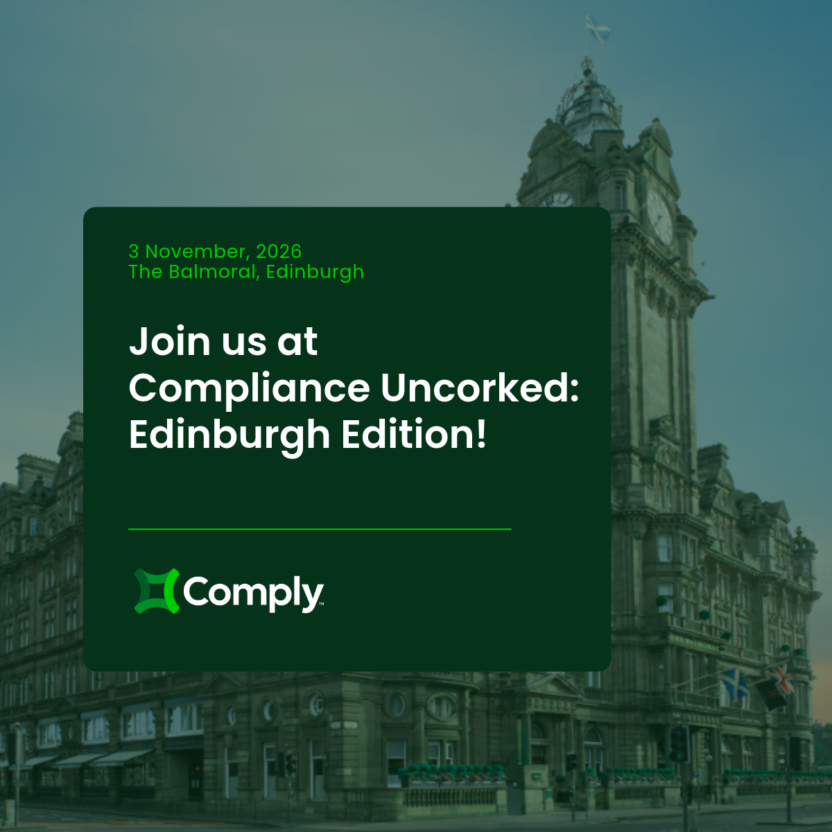 Compliance Uncorked: Edinburgh Edition